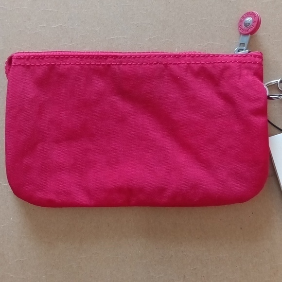 NWT Kipling Creativity red nylon pouch or wristlet or cosmetic bag with monkey ♥ - Picture 7 of 16